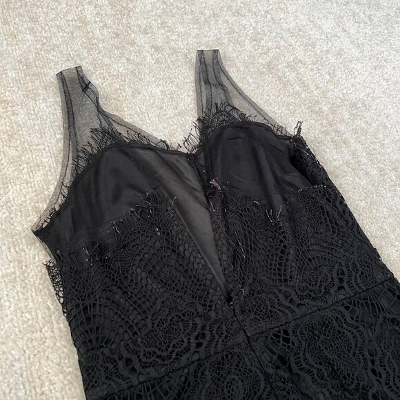 I Joah Black Lace Mesh Cocktail Summer Low Back Mini Dress S - Picture 9 of 11